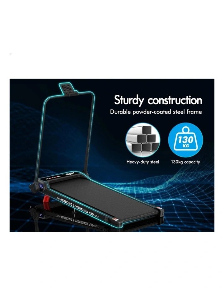 Treadmill 4-in-1 Walking Vibration Pad Incline Foldable Home Gym image 6