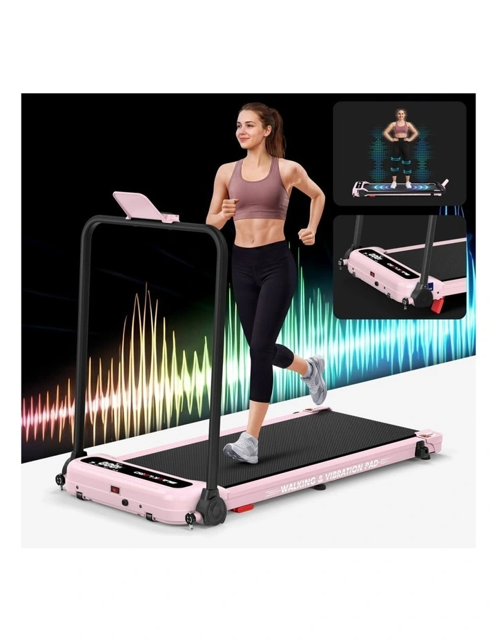 Treadmill 4-in-1 Walking Vibration Pad Incline Home Gym Foldable image 2