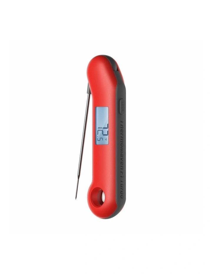 ThermoMaven F1 Turbo instant read meat thermometer, 0.6s response, IP67 waterproof, Red image 2