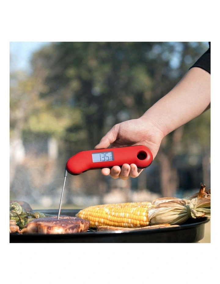 ThermoMaven F1 Turbo instant read meat thermometer, 0.6s response, IP67 waterproof, Red image 4