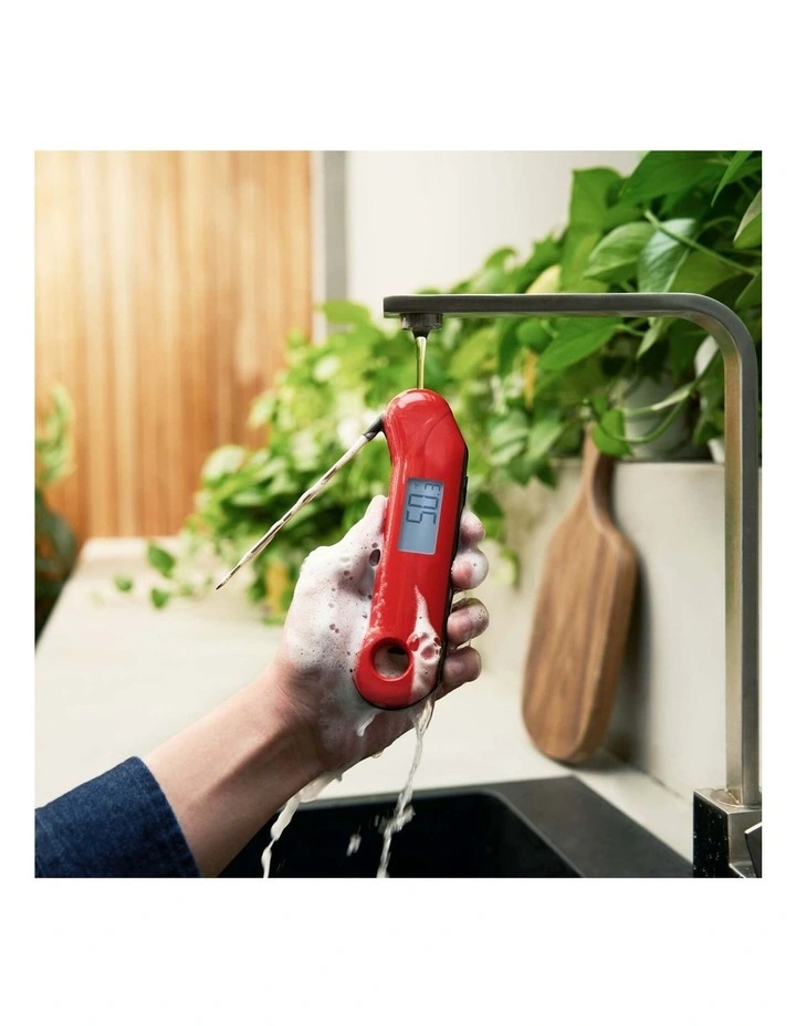 ThermoMaven F1 Turbo instant read meat thermometer, 0.6s response, IP67 waterproof, Red image 5
