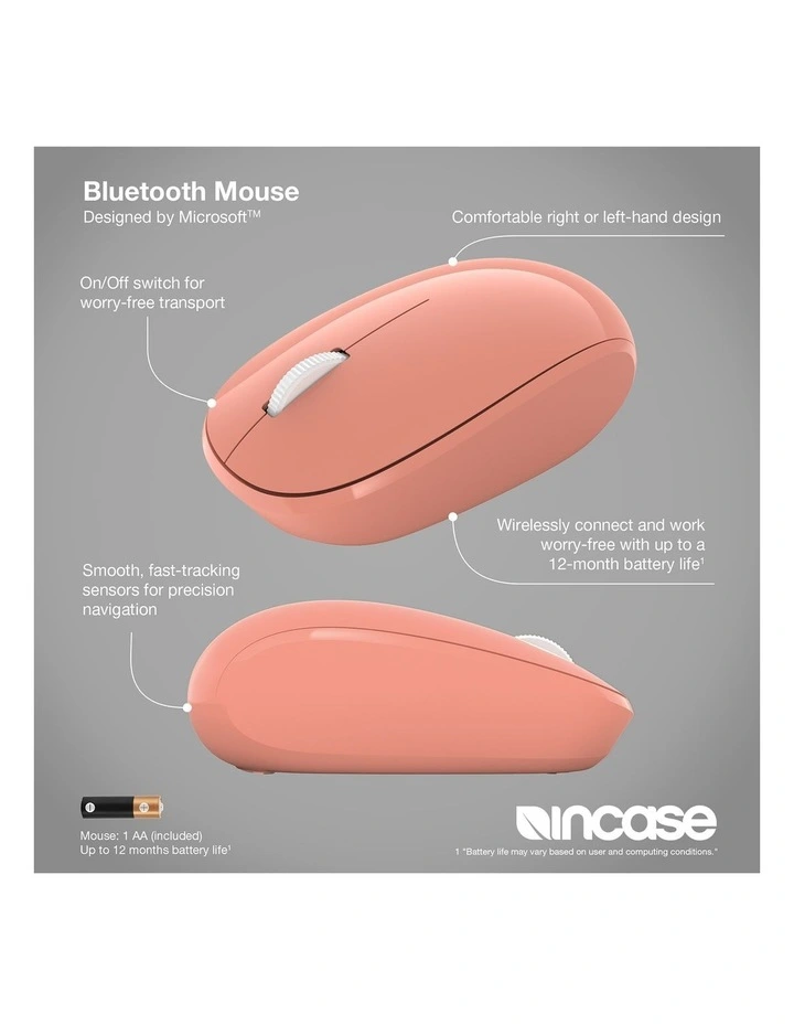 Incase Designed by Microsoft Bluetooth Wireless Mouse - Peach image 6