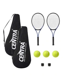 Centra 9Pcs Tennis Racket  Set Lightweight Racquet Balls Carry Bag Overgrips