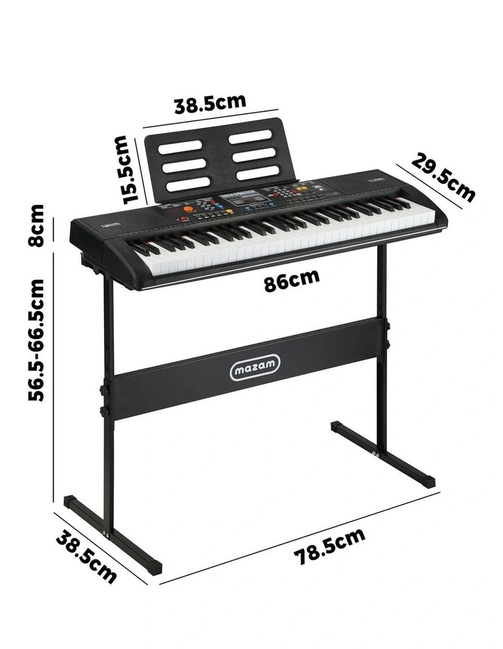 Mazam 61 Keys Electronic Piano Keyboard Electric Keyboards Beginner Kids Gift image 3