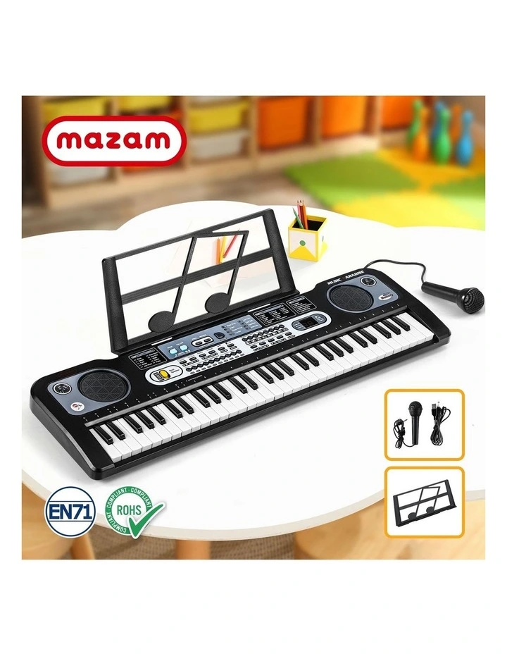 Mazam 61 Keys Piano Keyboard Electronic Musical Toy Gift w/ Microphone Holder image 4