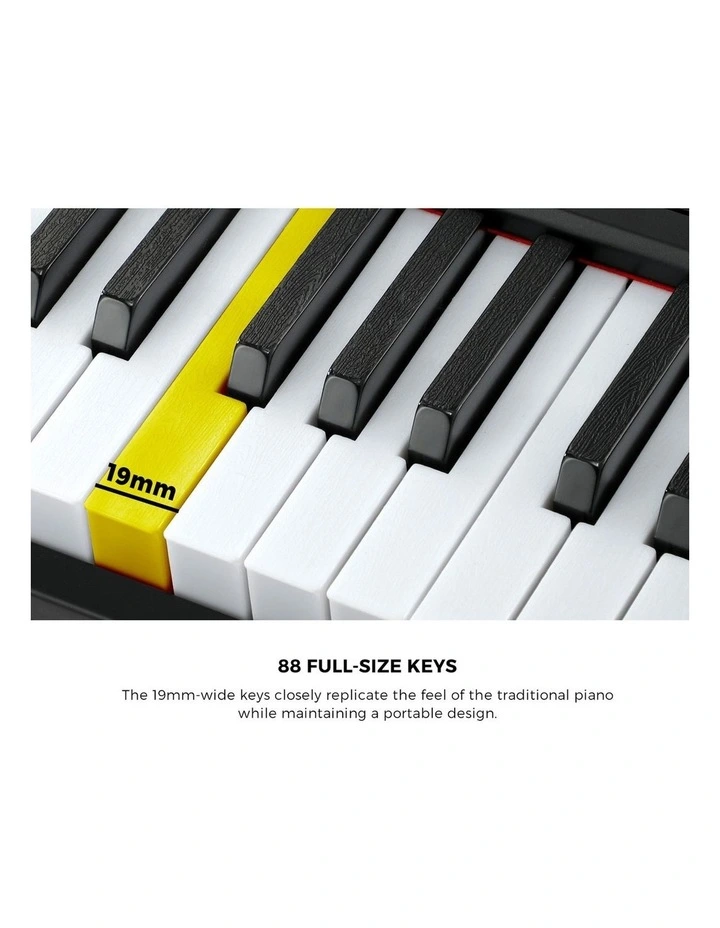 Mazam 88 Keys Electronic Piano Keyboard Portable Lighted Electric Keyboards image 5