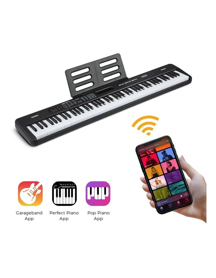 Mazam 88 Keys Electronic Piano Keyboard Portable Lighted Electric Keyboards image 7