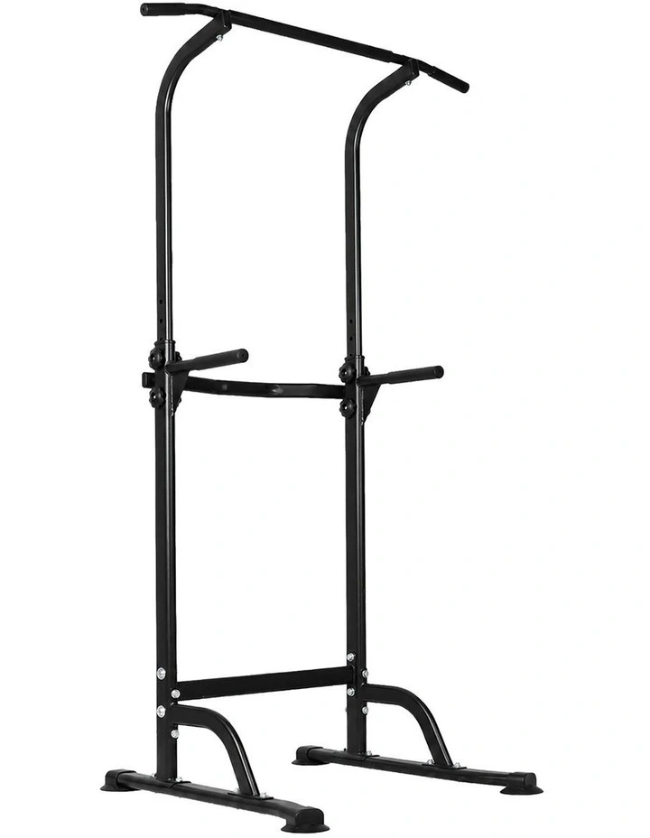 Centra Power Tower Pull Up Bar Dip Station Adjustable Home Gym 150kg Black image 1