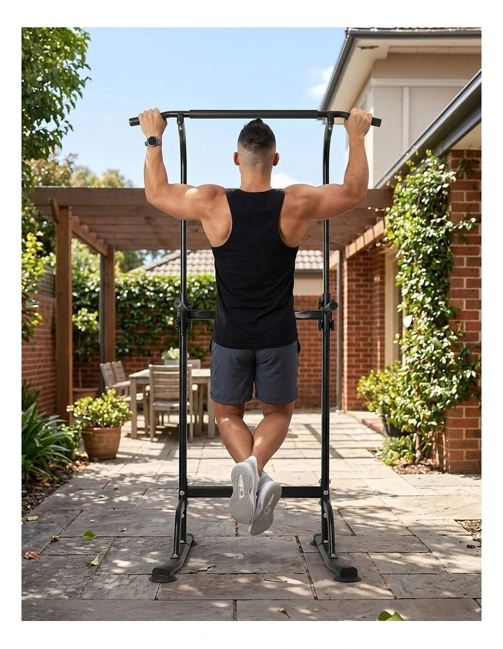 Centra Power Tower Pull Up Bar Dip Station Adjustable Home Gym 150kg Black image 4