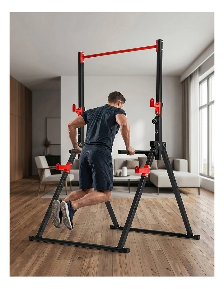 Centra Foldable Power Tower Pull Up Dip Station Adjustable Height Home Gym 220kg image 3