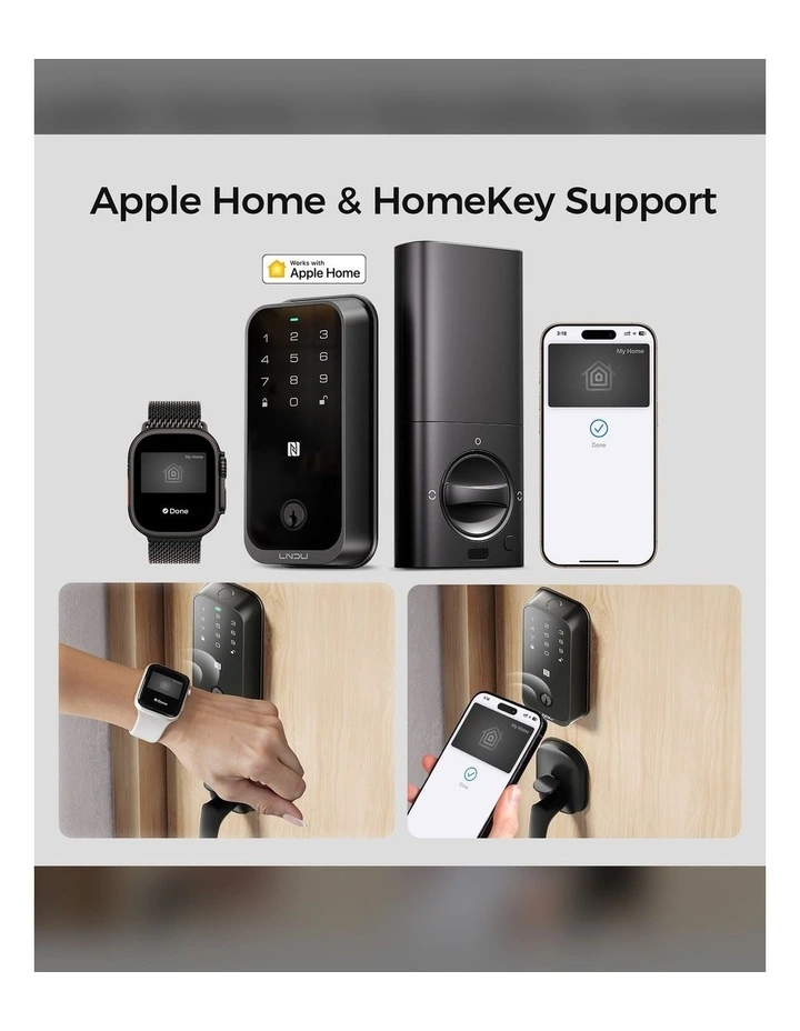 Laser Smart Deadbolt Lock with Apple Home Key LSH-HK01-196 image 2