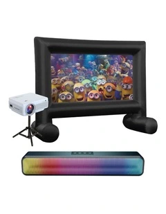 Laser Full HD Outdoor Cinema Bundle with Screen and Sound PJ-OBF144-670