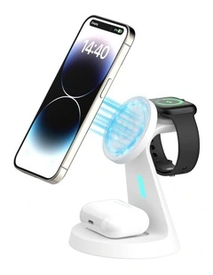 Laser 15W 3 In 1 Magnetic Wireless Charging Stand WC-CS25WH-215