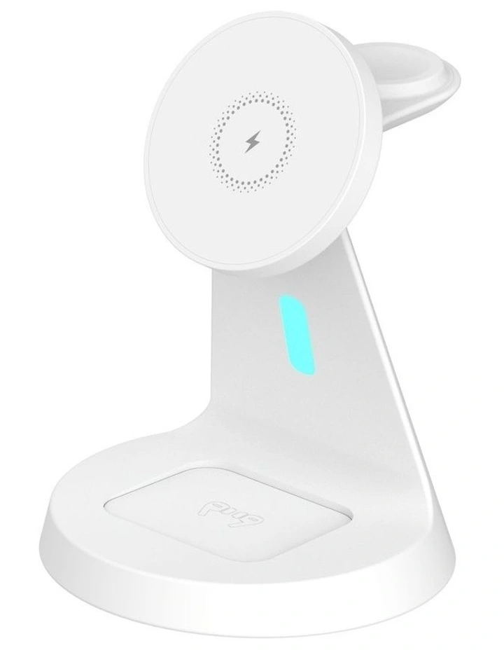 Laser 15W 3 In 1 Magnetic Wireless Charging Stand WC-CS25WH-215 image 6