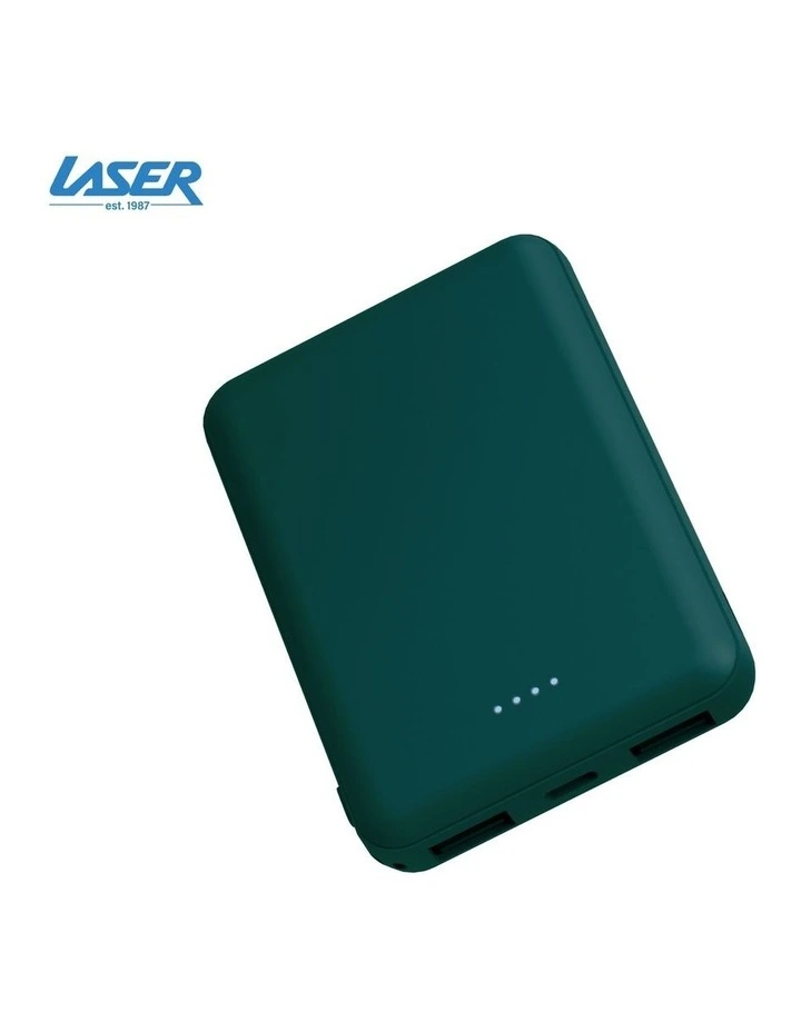 Laser 5000mAh Portable Power Bank Dual USB-A PB-5K24GR-308 image 1
