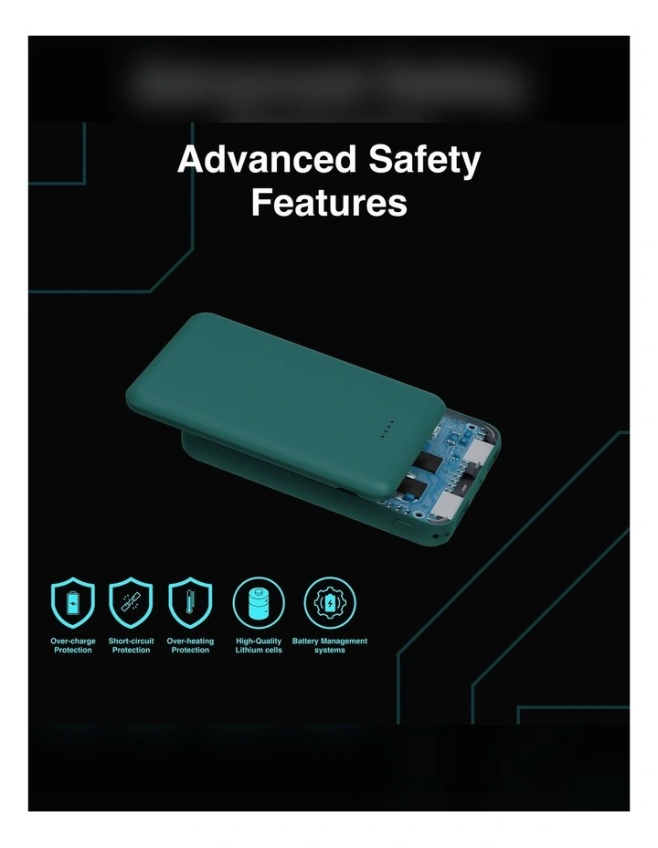 Laser 5000mAh Portable Power Bank Dual USB-A PB-5K24GR-308 image 4