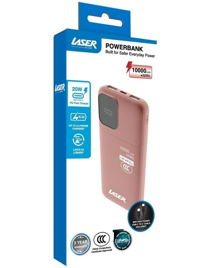 Laser 10000mAh 20W USB-C PD Power Bank PB-LP10CL-087 image 2