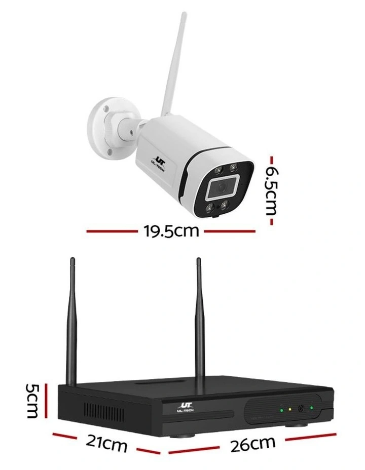UL-tech Wireless CCTV Security System 8CH NVR 3MP 8 Square Cameras image 2
