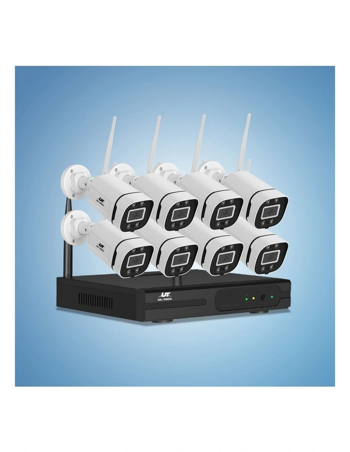 UL-tech Wireless CCTV Security System 8CH NVR 3MP 8 Square Cameras image 3