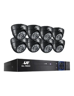 UL-TECH 1080P Security Camera System 8CH DVR with 8 CCTV Dome Cameras