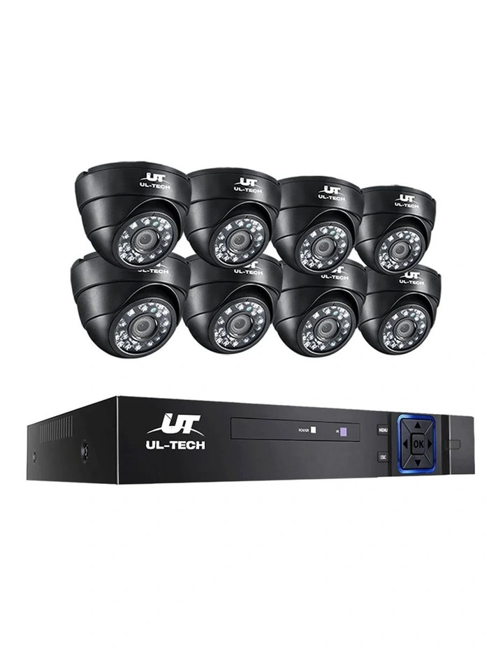 UL-TECH 1080P Security Camera System 8CH DVR with 8 CCTV Dome Cameras image 1