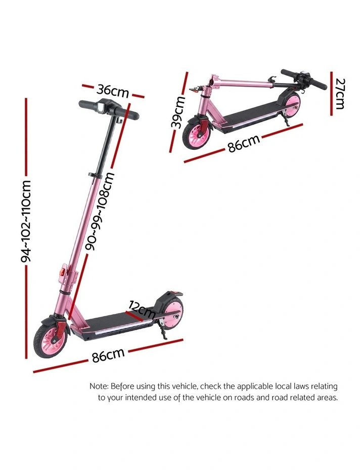 Electric Scooter 180W 18KM/H Adjustable Portable Foldable Height Riding Commuter Teens Adults image 3