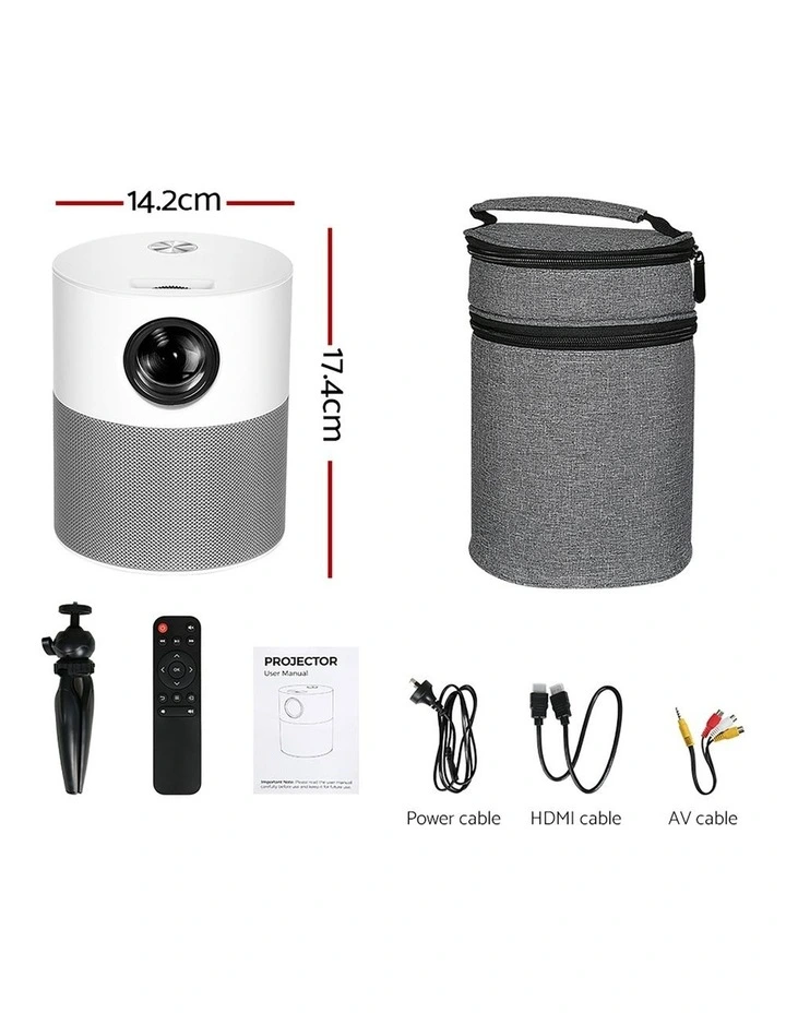 Devanti Portable Mini Video Projector 1080P Wifi Home Theater HDMI Carry Bag image 4