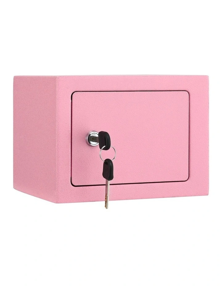 UL-Tech 6.5L Small Safe Box with Key Lock for Cash Mini Home Security Safe Pink image 1