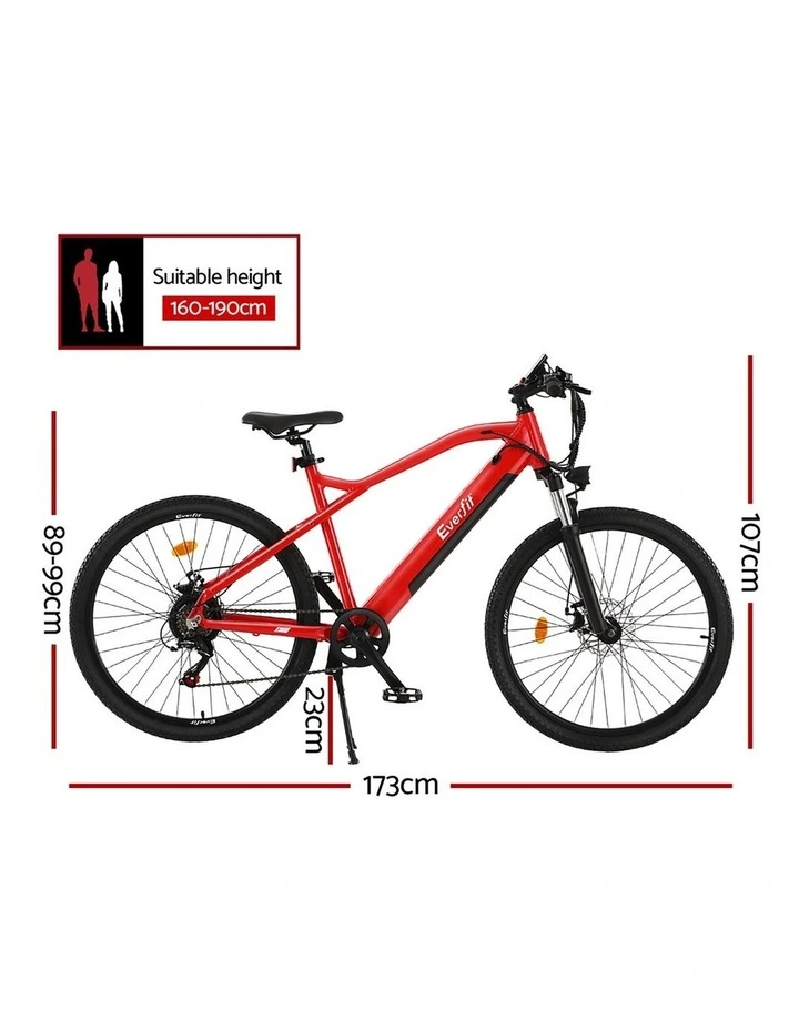 Everfit 26 Inch Electric Bike Mountain Bicycle eBike Built-in Battery 250W image 4