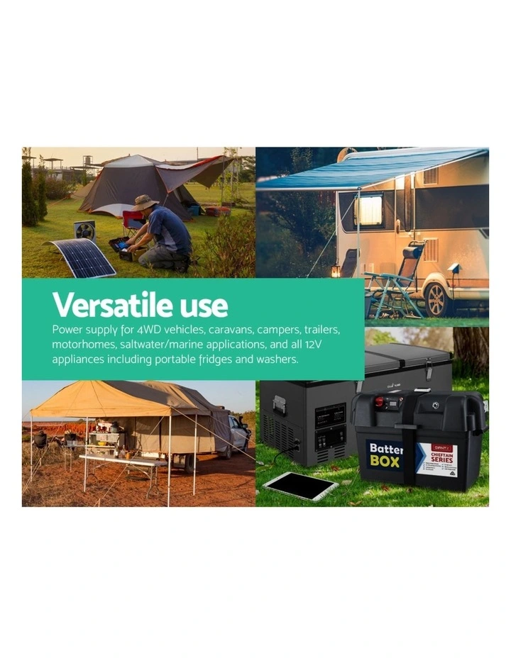 Giantz AGM Deep Cycle Battery 12V 200Ah Box Portable Solar Caravan Camping image 7
