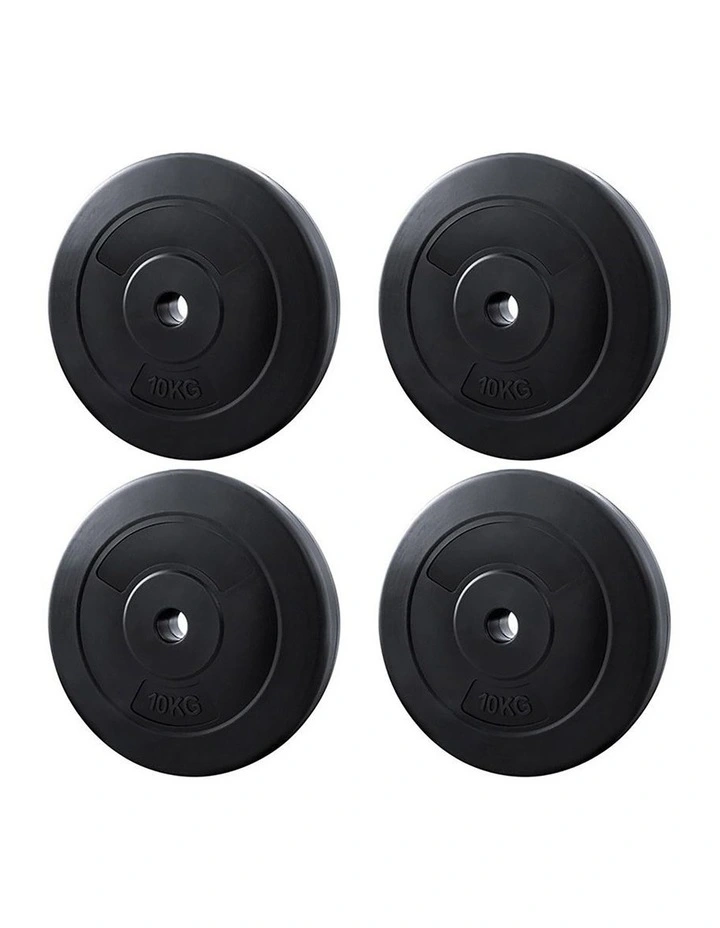 Everfit 40kg Barbell Weight Plates Standard Home Gym Press Fitness Exercise image 1