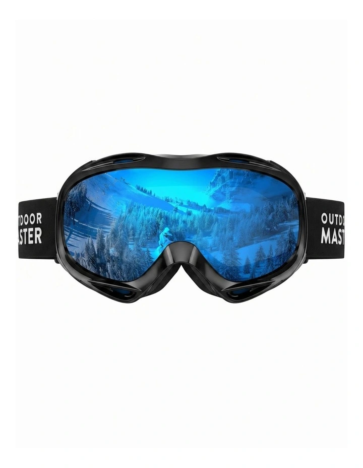 OutdoorMaster Adult Youth OTG Anti-Fog UV400 Goggles for Ski Snowboard Black image 1