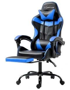 Artiss Gaming Office Chair Recliner Footrest Blue