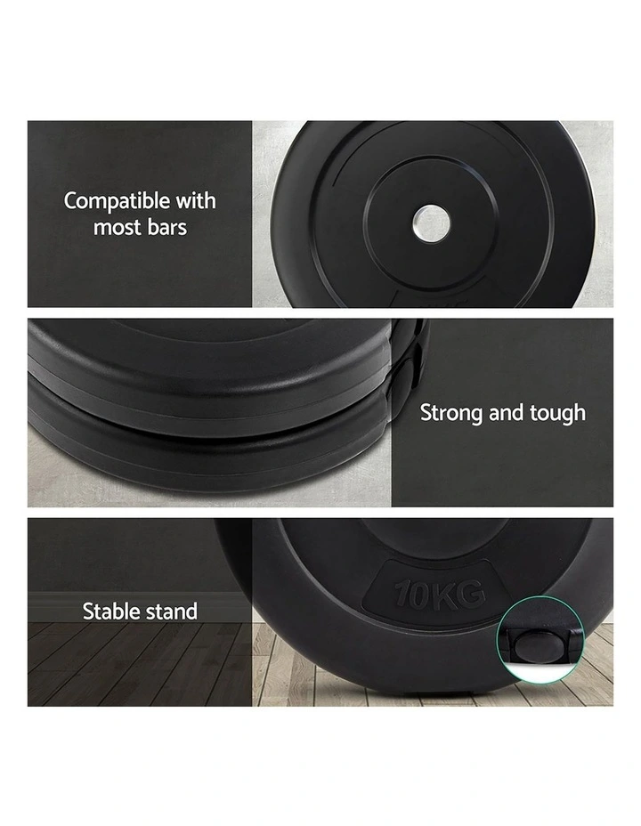 Everfit 80kg Barbell Weight Plates Standard Home Gym Press Fitness Exercise image 5