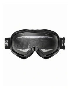 OutdoorMaster Youth Adult OTG Anti-Fog UV400 Goggles for Ski Snowboard Black