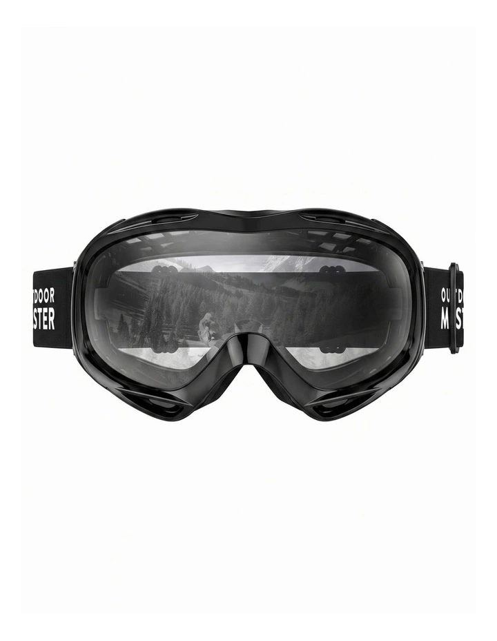 OutdoorMaster Youth Adult OTG Anti-Fog UV400 Goggles for Ski Snowboard Black image 1