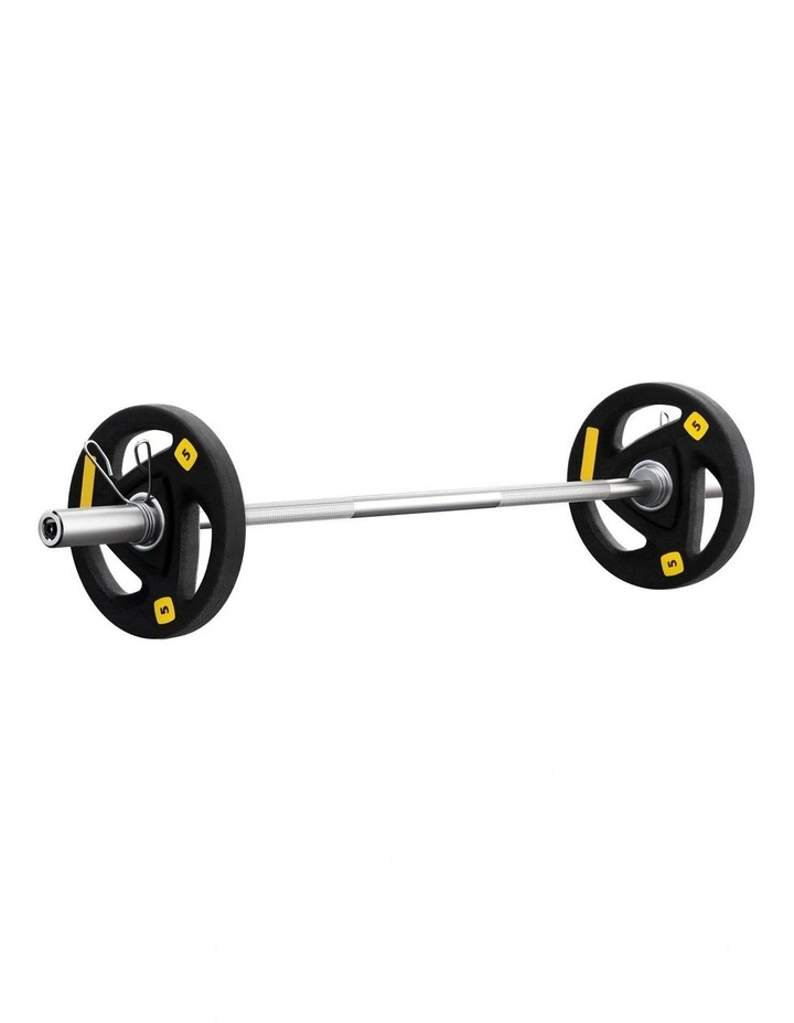 Everfit Barbells Set 16kg 120cm Dumbbells Barbells Plate Weight Lifting Home Gym image 1