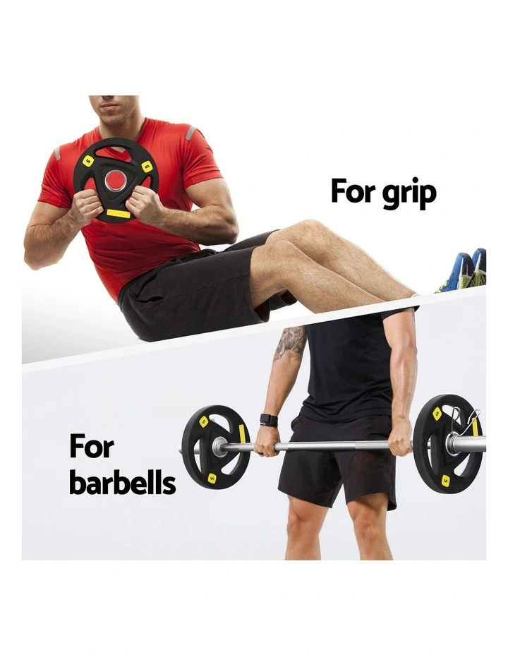 Everfit Barbells Set 16kg 120cm Dumbbells Barbells Plate Weight Lifting Home Gym image 5