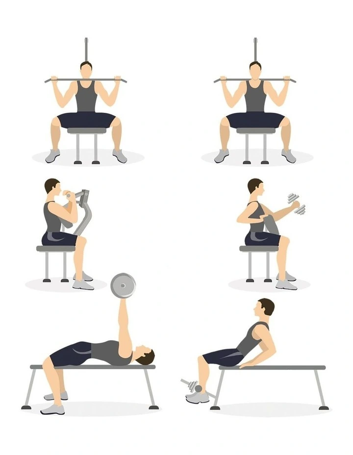 Finex Multi-Station Weight Bench Press Pulldown Equipment image 7