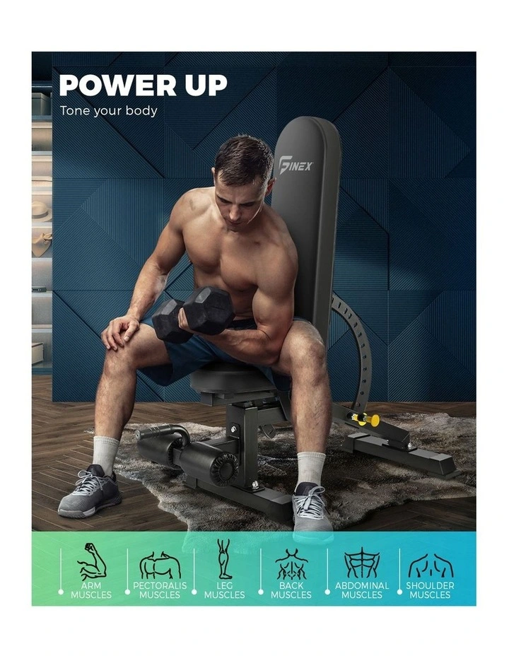 Finex Adjustable Weight Bench FID Bench Press Flat Incline image 6