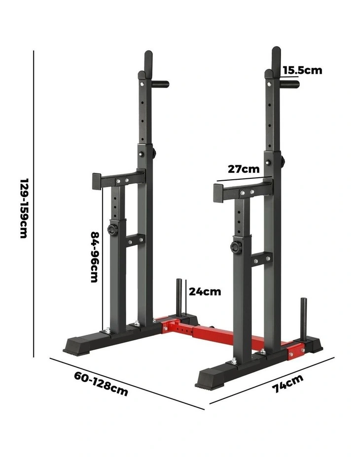 Finex Adjustable Squat Rack Weight Bench Press Barbell Bar Stand Weight Lifting image 3