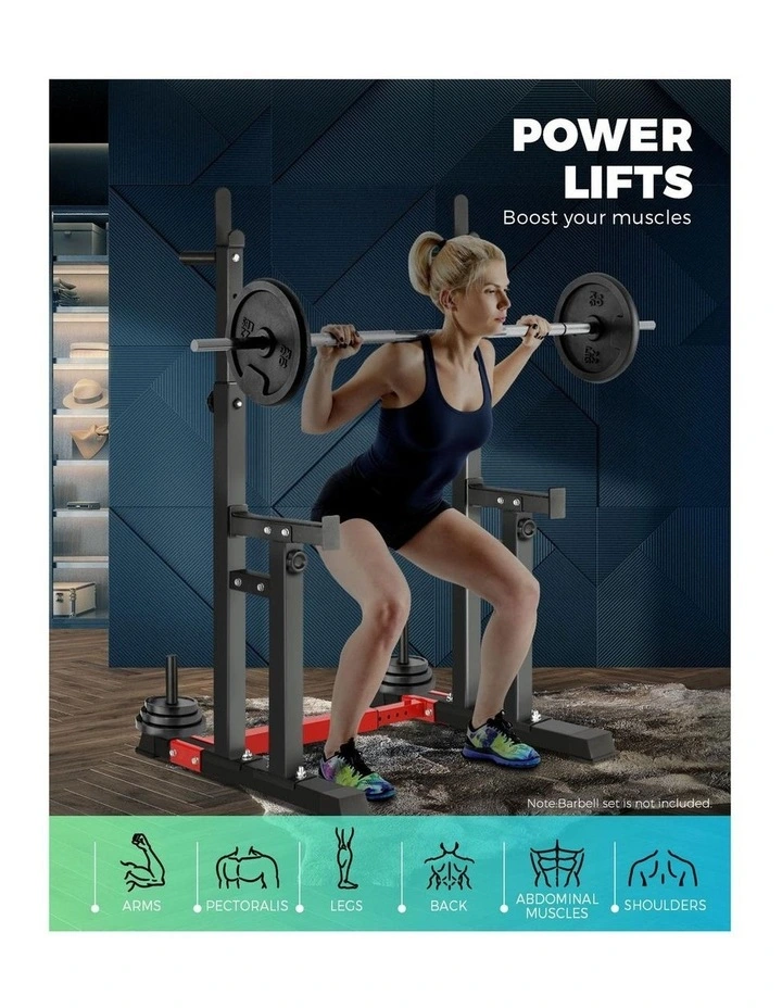 Finex Adjustable Squat Rack Weight Bench Press Barbell Bar Stand Weight Lifting image 6