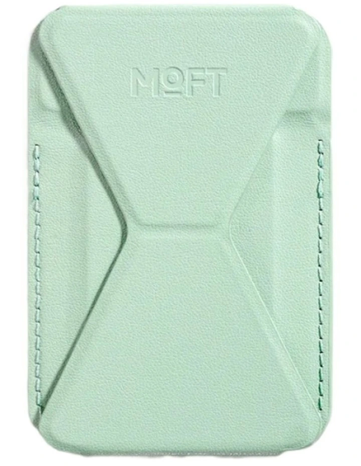 MOFT Snap-On MagSafe Vegan Leather iPhone Stand & Wallet MOVAS Peppermint image 1