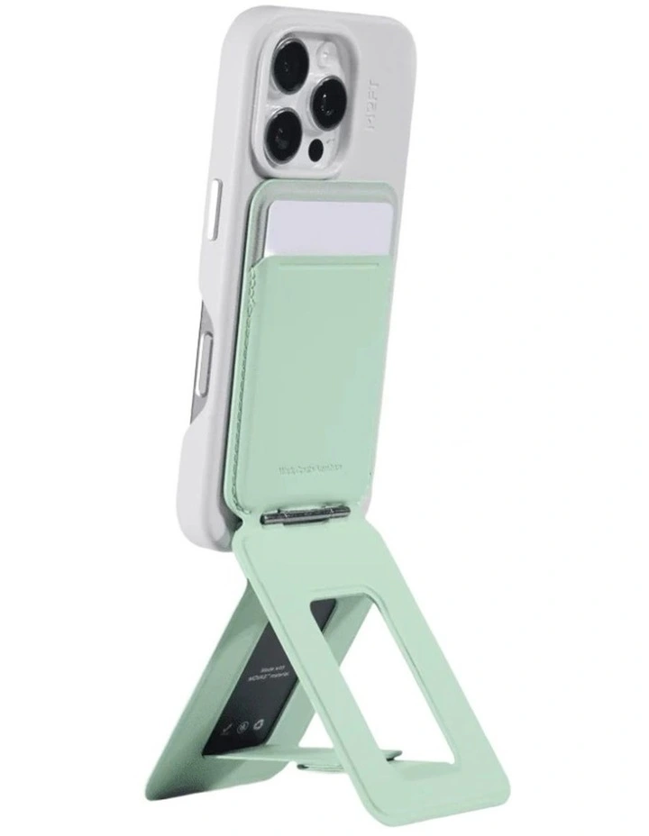 MOFT Snap Tripod Stand & Wallet MOVAS iPhone 16 Pro Max Compatible Peppermint image 1