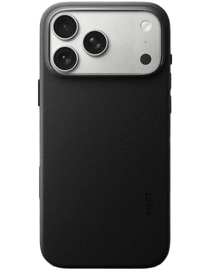 Moft Snap Phone Case MOVAS Vegan Leather iPhone 17 Pro Max Jet Black image 1