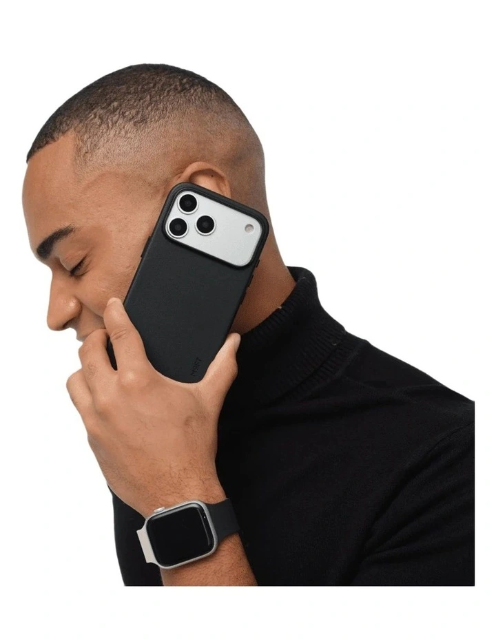 Moft Snap Phone Case MOVAS Vegan Leather iPhone 17 Pro Max Jet Black image 2