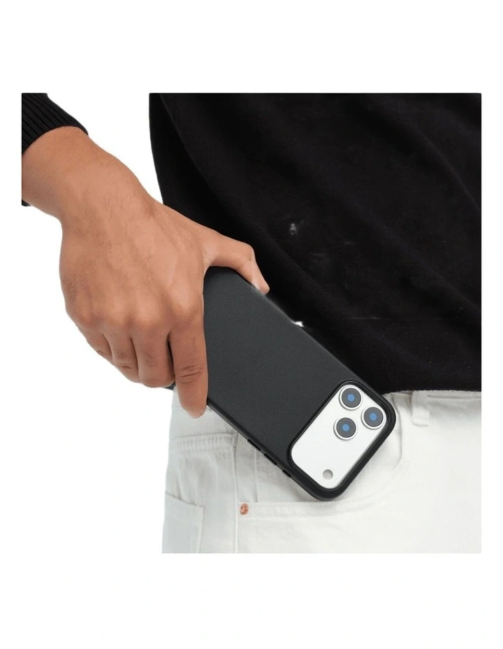 Moft Snap Phone Case MOVAS Vegan Leather iPhone 17 Pro Max Jet Black image 5
