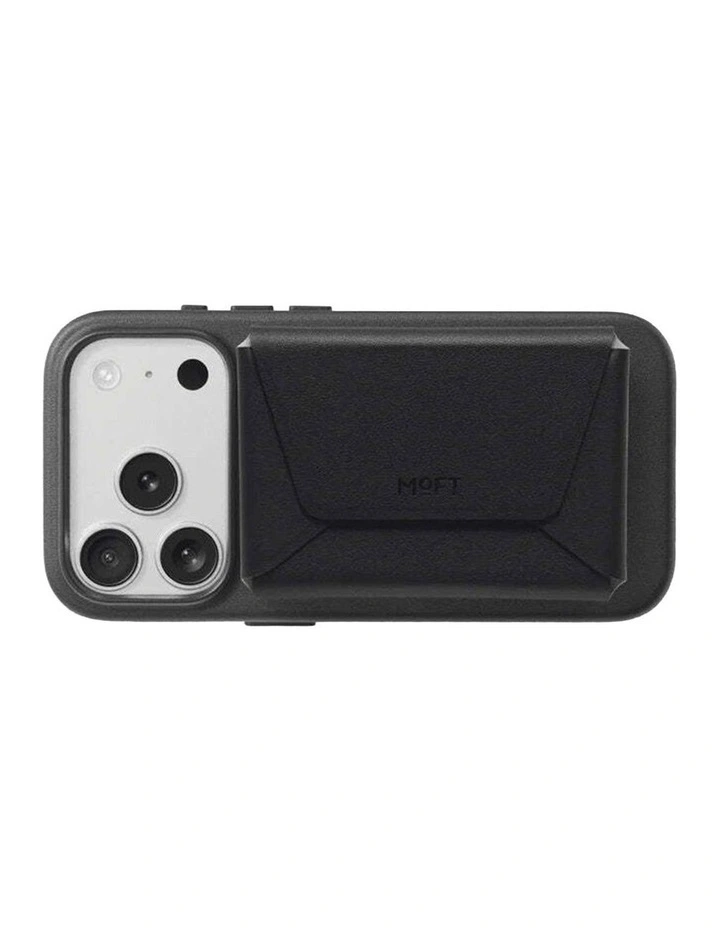 Moft Trackable Field Wallet With Stand 8-Card MagSafe Apple Find My Jet Black image 5