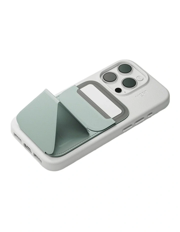 MOFT Snap-On MagSafe Vegan Leather iPhone Stand & Wallet MOVAS Soft Avocado image 5
