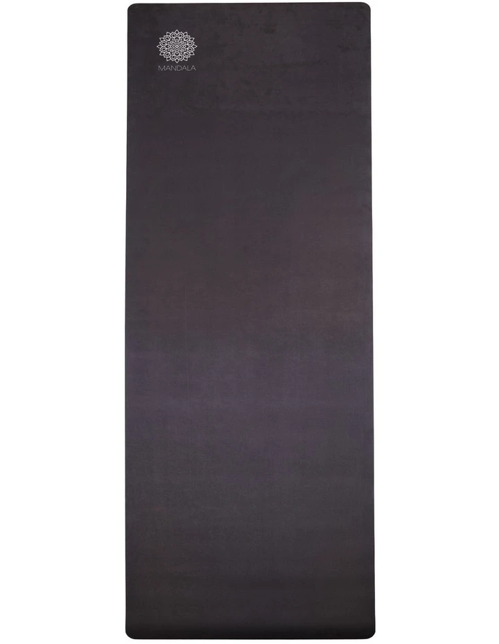 Mandala Yoga Mat Premium Bundle with Strap & Steel Hydration Bottle - Black image 2